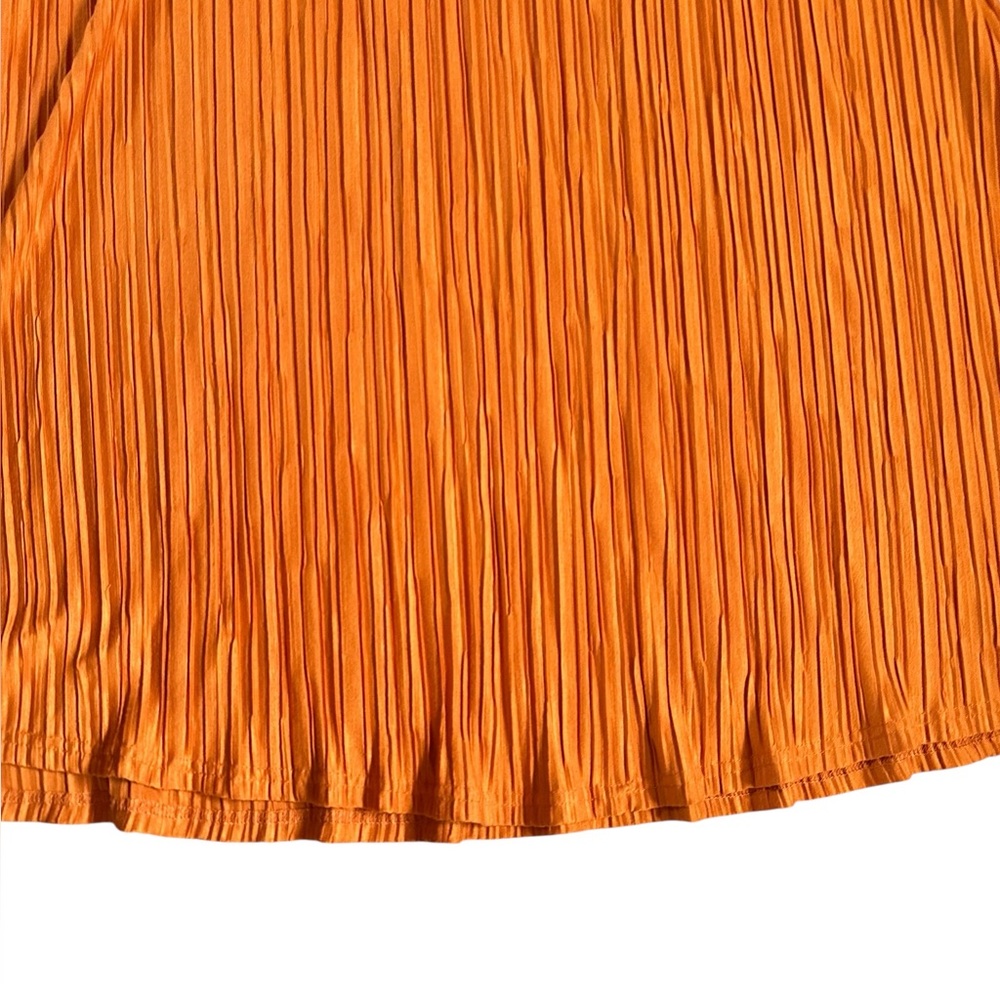 JESSICA LONDON burnt orange 2pc pleated skirt & embroidered shirt set 14/16 XL - Picture 8 of 10
